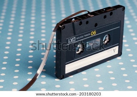 audio cassette with magnetic tape