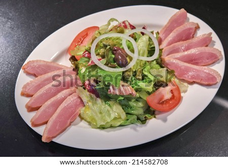 Smoked Duck Breast with Salad