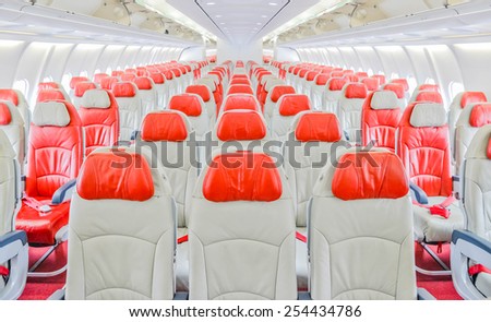 airplane seats in an airplane cabin