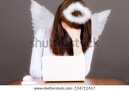 angel tired of working in the heavens