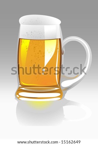 stock vector vector beer mug