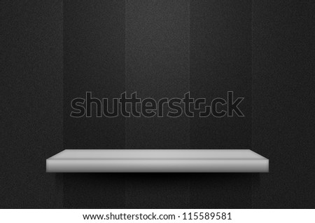 Empty shelf on wall texture scene or background