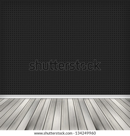 Black Empty room, interior with wallpaper. High resolution texture background.