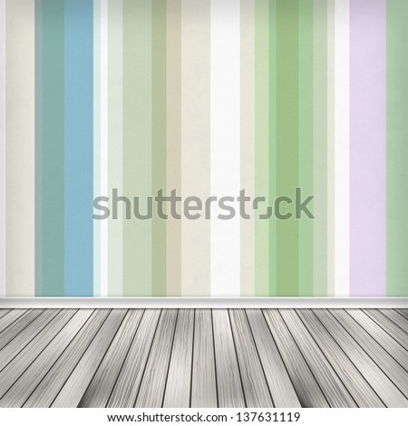 Colorful empty room, interior with wallpaper. High resolution texture background.