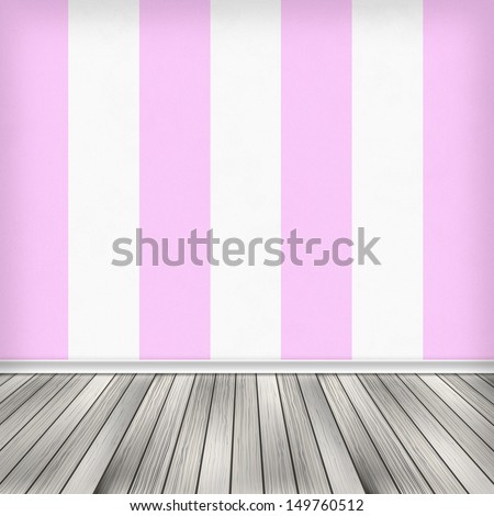 Pink white empty room, interior with wallpaper. High resolution texture background.