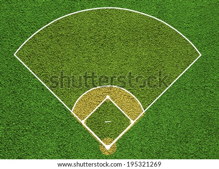 Baseball court. Top view field. Board background.