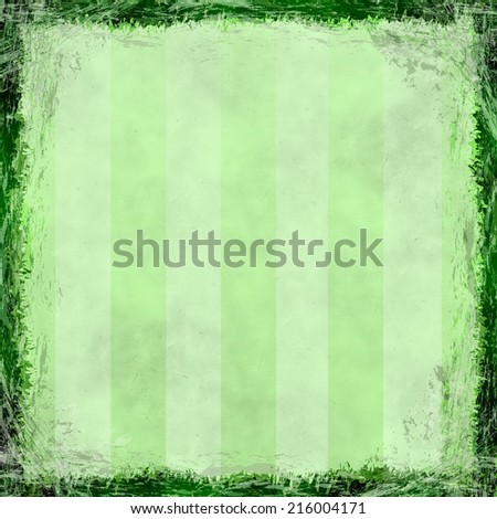 Green grunge background. Old abstract vintage texture with frame and border.