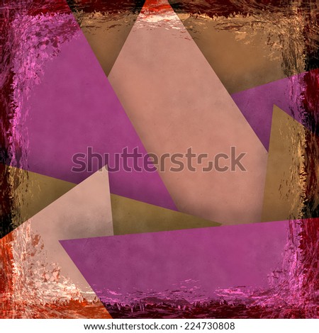 Red grunge background. Old abstract vintage texture with frame and border.