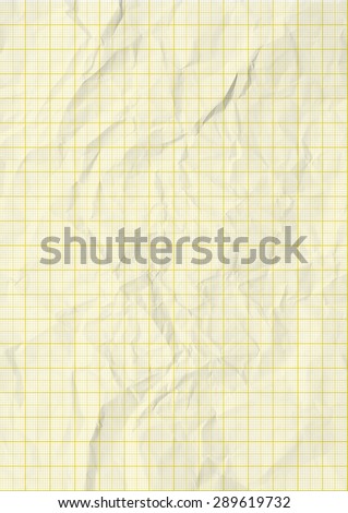 yellow color lines graph folded paper.