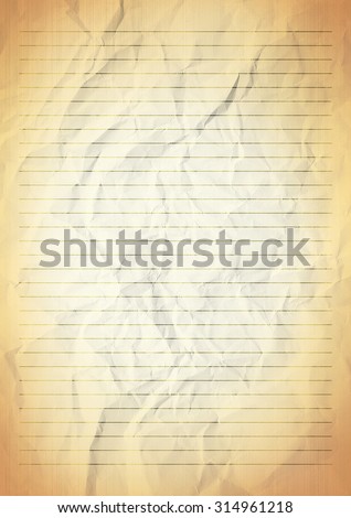 Gold yellow lined paper texture background