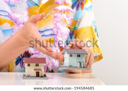 House with someone who was wearing a Hawaiian shirt