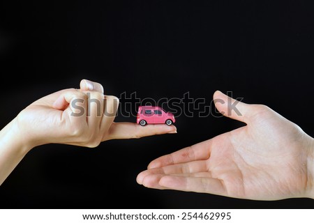 Car you are riding on top of the human palm