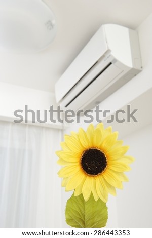 Indoor air conditioning and sunflower