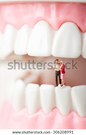 The teeth of the image