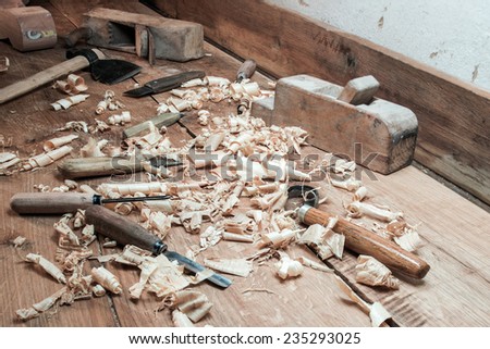 carpentry, tool, chips