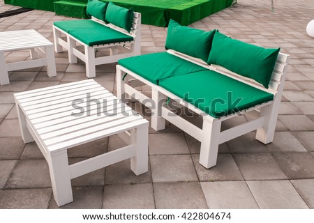 wooden outdoor furniture from pallets