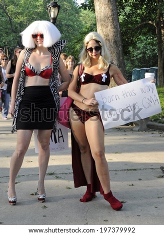 NEW YORK CITY - MAY 2011:  Lady Gaga fans, also known as \