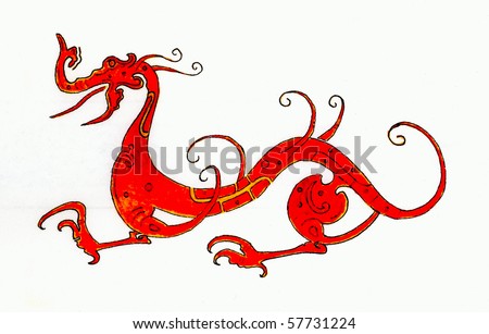 stock photo Asian Art Chinese Dragon 