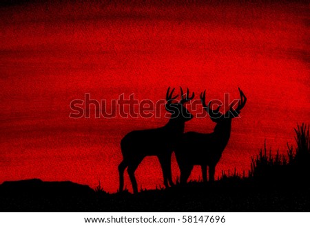 Whitetail Deer Silhouette