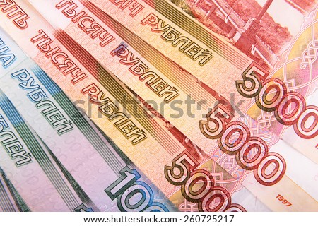 Russian currency background