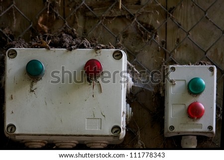 dirty outdoor control panel