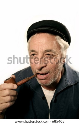 fisherman smoking pipe