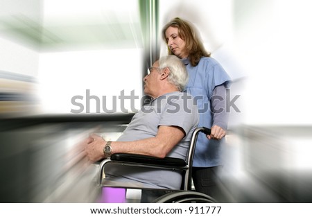 nurse and patient blured