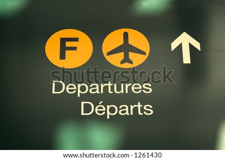 airport departure sign
