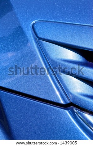 blue hood close up