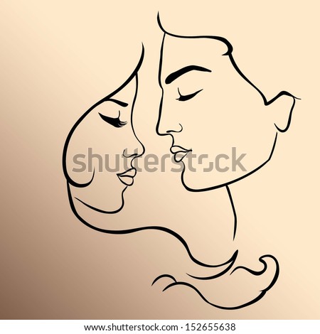 Romantic couple Adam and Eve Romantic couple Adam and Eve