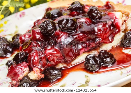Fruit tart. Fruit cake with berries