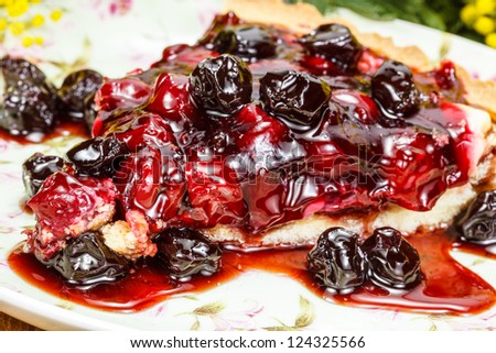 Fruit tart. Fruit cake with berries