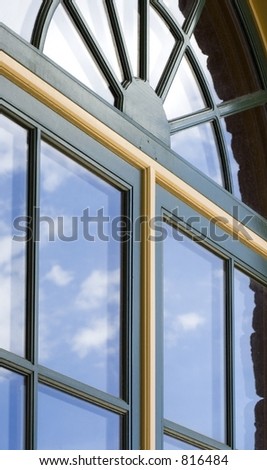 Double-paned Windows with Cloud Reflections