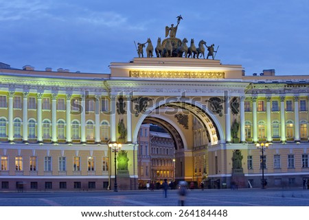 10.03.15  Russia. St. Petersburg. Schlossplatz. Arch of the General Staff