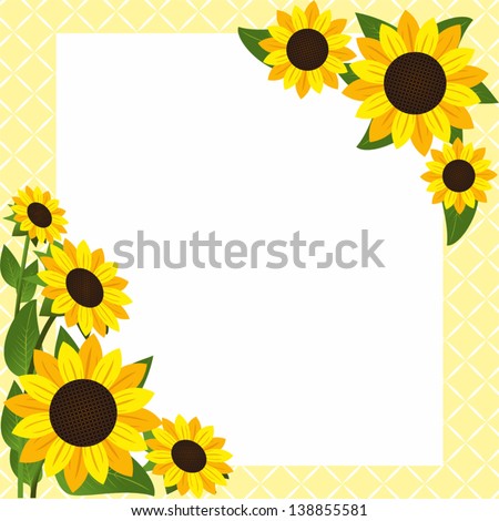 Flower frame with Sunflowers