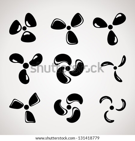 ShutterStock set of proppelers propeller cocnept 131418779