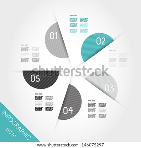 turquoise infographic circle from semicircles infographic concept turquoise infographic circle from semicircles infographic concept