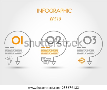 linear infographic three hooks infographic concept linear infographic three hooks infographic concept