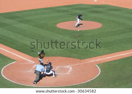 PORT CHARLOTTE, FL - MARCH 15: Andrew McCutchen bats for the Pittsburgh Pirates in spring training game against the Tampa Rays at Charlotte Sports Park on March 15, 2009 in Port Charlotte, FL.