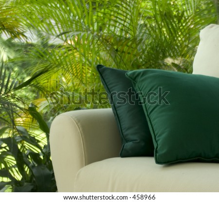 Garden Settee Shot in soft focus for dreamy effect. Garden Settee Shot in soft focus for dreamy effect.