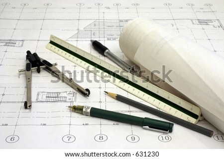 Architectural Drawings with Various Drawing Tools