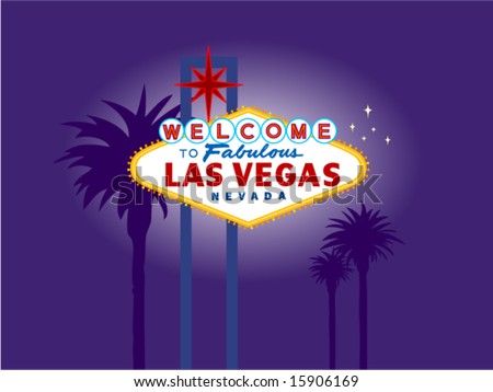 las vegas sign at night. the Las Vegas Welcome Sign