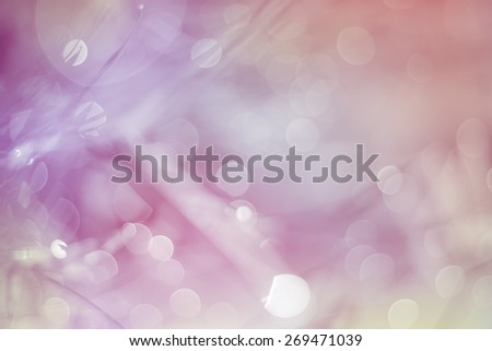 Defocused Bokeh, twinkling lights blurred pink bokeh abstract light spring forest background. Natural bokeh from leaf tree. Blur picture style.