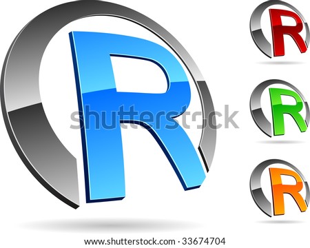 Logo Design Letter on Letter  R  3d Vector Icons Such Logos    33674704   Shutterstock
