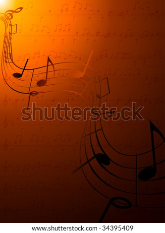 music notes wallpaper. stock vector : Music notes wallpaper. Vector illustration.