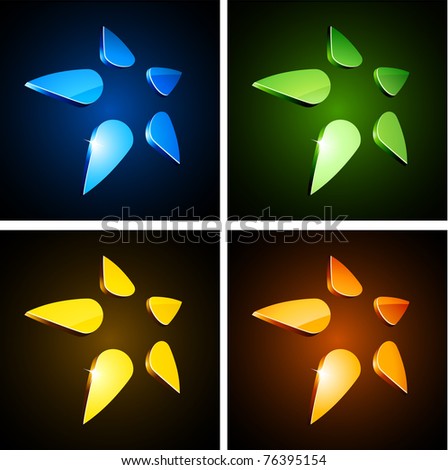 Set of abstract vector icons such logos Set of abstract vector icons such logos