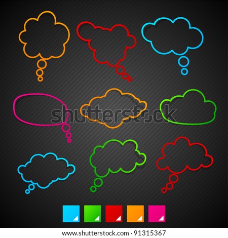 Vector illustration of blank notice frames for any text Vector illustration of blank notice frames for any text