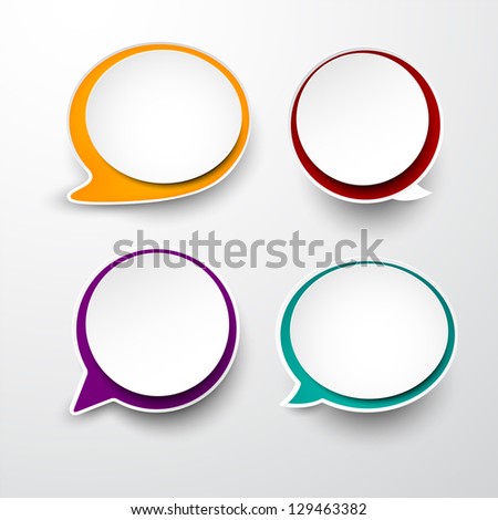 Vector illustration of paper round speech bubbles Eps10 Vector illustration of paper round speech bubbles Eps10