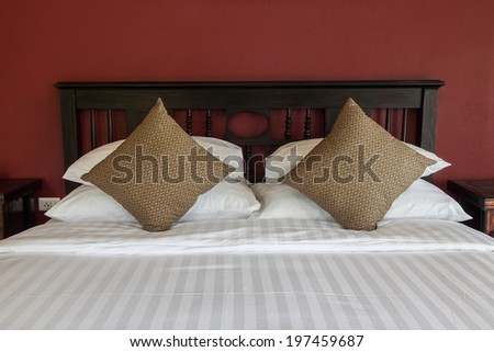 Modern styles of bedroom of resort in Thailand