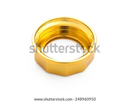 Spare part of nut for decorating and maintenance  motorcycle on white background